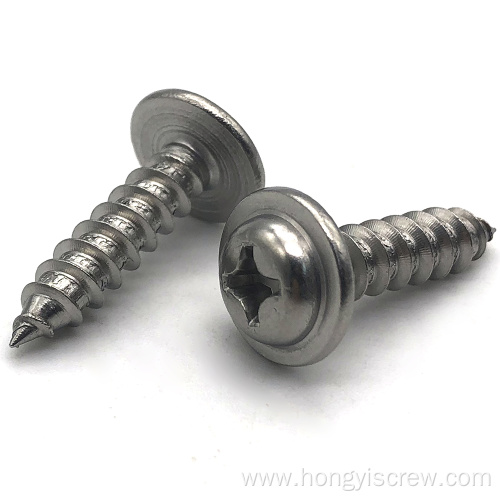 Round Washer Head Phillips Flat Tail Self-tapping Screw